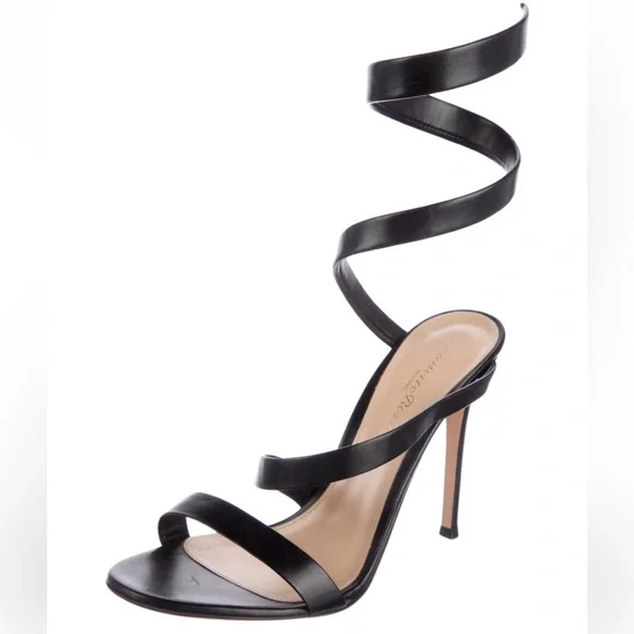 GIANVITO ROSSI Leather Gladiator Sandal Heels - Picture 2 of 5